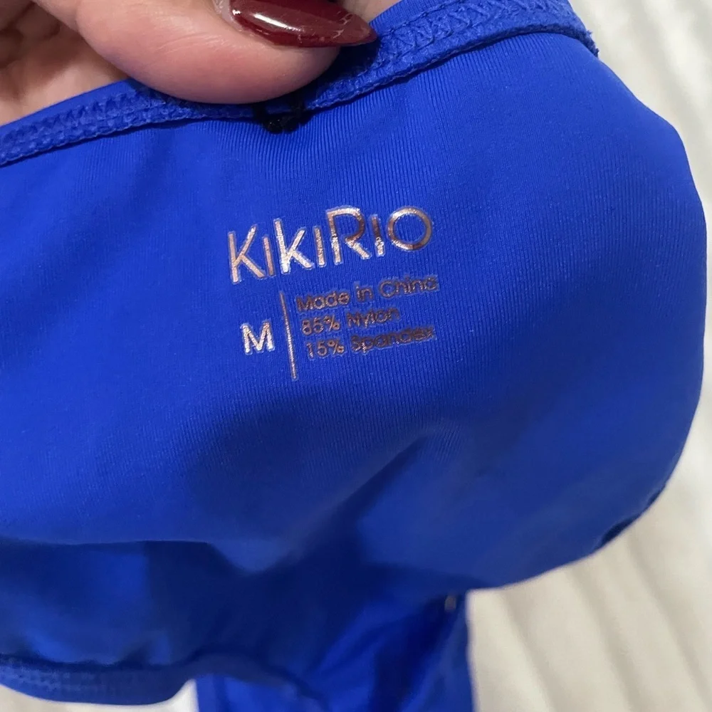 kikiRio Vibrant Blue Cutout Swimsuit